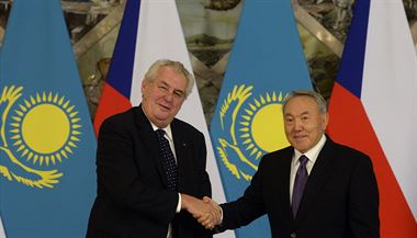 Milo Zeman a Nursultan Nazarbajev