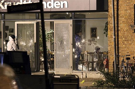 Kavárna v Kodani, která se stala terem útoku v dob, kdy v ní probíhala debata...