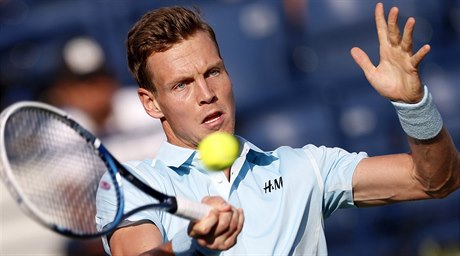 Tomá Berdych na turnaji v Dubaji.