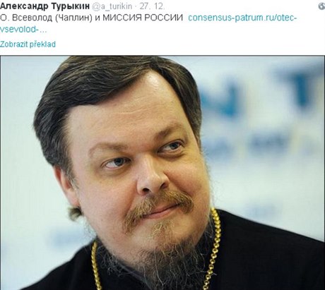Vsevolod aplin, mluví ruské pravoslavné církve a blízký poradce patriarchy...