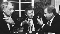 Josef Topol, Jan Tska a Vclav Havel (zleva)