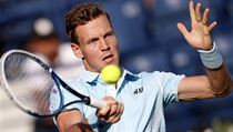 Tom Berdych na turnaji v Dubaji.