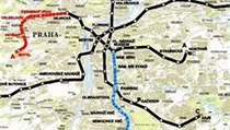 Prask metro - mapa souasnch a plnovanch linek 