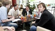 Salon s hokejovým svazem. Zleva: Suchan, Lener, Král, Spálenka. | na serveru Lidovky.cz | aktuální zprávy