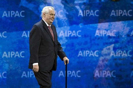 Milo Zeman na konferenci Americko-izraelského výboru pro veejné záleitosti...