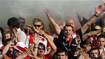 Hradec Králové - Slavia (fanoušci hostí). | na serveru Lidovky.cz | aktuální zprávy