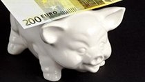 Euro a spořící prasátko (ilustrační foto) | na serveru Lidovky.cz | aktuální zprávy