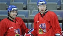 Zleva: Irgl a Vašíček na tréninku české reprezentace. | na serveru Lidovky.cz | aktuální zprávy