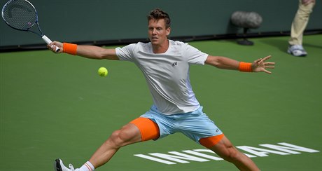 Tomá Berdych na turnaji v Indian Wells.