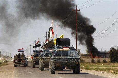 Irácká armáda v bojích o msto Tikrít.