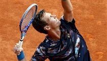 Servrujc Tom Berdych na turnaji v Monte Carlu.