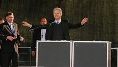 Nizozemský politik Geert Wilders na demonstraci nmeckého protiuprchlického...