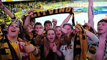 EUFORIE V LITVÍNOVĚ. Na stadionu Ivana Hlinky sledovaly zápas na velkoplošné... | na serveru Lidovky.cz | aktuální zprávy
