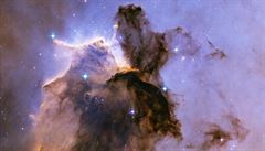 Snímek z Hubbleova teleskopu Orlí mlhovina vyobrazuje v ledového vzduchu a...