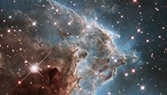 Infraervený snímek z Hubbleova teleskopu zobrazuje ást mlhoviny NGC 2174...