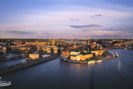Historické centrum Stockholmu zvané Gamla Stan.