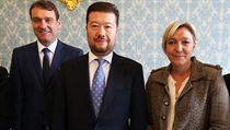 Tomio Okamura s pedsedkyn Nrodn fronty Marine Le Penovou