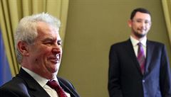 Hradní duo: prezident Milo Zeman a jeho mluví Jií Ováek