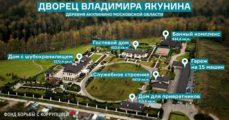 Luxusní sídlo Vladimíra Jakunina, éfa ruských eleznic.