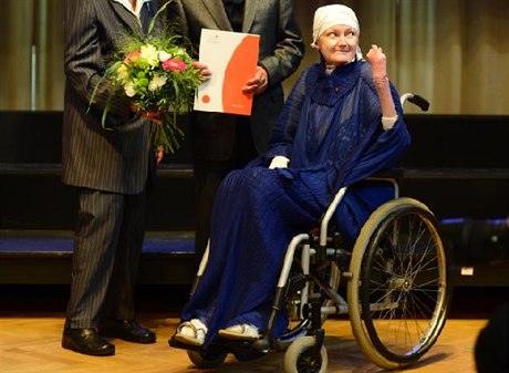 Olga Joklová, dritelka ceny Olgy Havlové pro rok 2015.