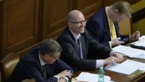 Ministr financí Andrej Babiš, premiér Bohuslav Sobotka a vicepremiér Pavel... | na serveru Lidovky.cz | aktuální zprávy