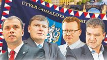Ředitelé Útvaru pro odhalování korupce a finanční kriminality (zleva) Libor... Ředitelé Útvaru pro odhalování korupce a finanční kriminality (zleva) Libor...