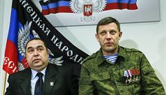 Vdci samozvaných povstaleckých republik: Igor Plotnickij (Luhansk) a Alexandr...