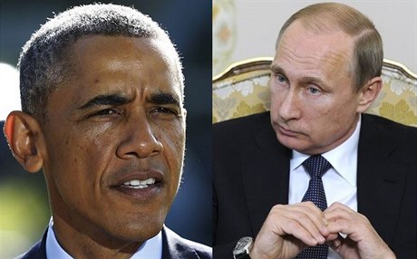 Barack Obama a Vladimir Putin.