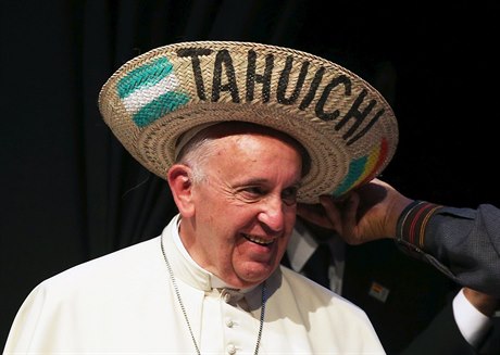Pape Fratiek s typickým sombérem v Santa Cruz.