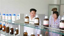 Kim ong-un na inspekci Pchjongjangskho biotechnickho institutu - podle KLDR...