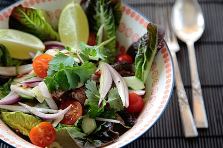 erstvý zeleninový salát pedstavuje v horkých dnech ideální obd nebo veei.