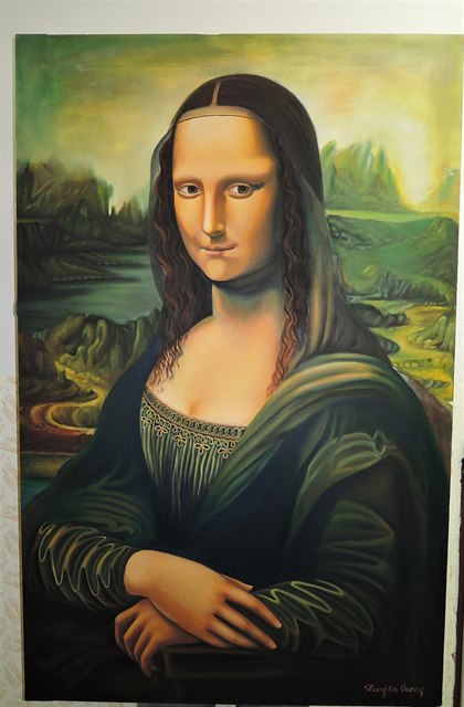 Mona Lisa, kterou udlal vze vietnamské národnosti. Obsadila 3. místo.