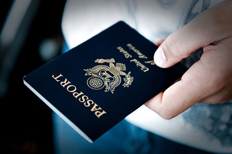 Americký cestovní pas - ilustraní foto.