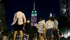 Na Empire State Building se promítaly obrazy ohroených zvíecích druh.