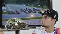 Silniční motocyklista Karel Abraham na tiskové konferenci před Velkou cenou... | na serveru Lidovky.cz | aktuální zprávy