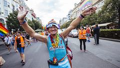 Pochodu Prague Pride se úastnili i cizinci.