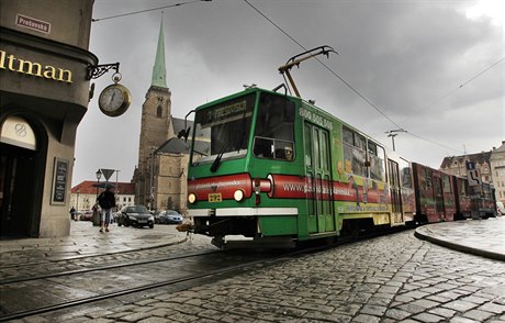 Tramvaj v Plzni. Ilustraní foto