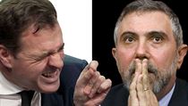 Drsné urážky. Podle Nialla Fergusona (vlevo) nepřesahují znalosti britské... Drsné urážky. Podle Nialla Fergusona (vlevo) nepřesahují znalosti britské...