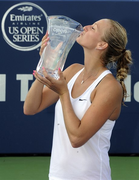 ampionka. Petra Kvitová vyhrála turnaj v New Havenu potetí v kariée.