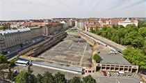 Místo, kde má Palác Stromovka stát. Místo, kde má Palác Stromovka stát.