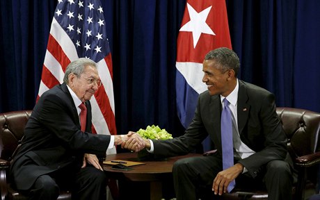Raúl Castro a Barack Obama.