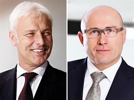 Matthias Müller (vlevo) bude ídit Volkswagen, Bernhard Maier kodu.