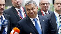 Maarsk premir Viktor Orbn na mimodnm summitu v Bruselu.
