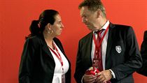 Dagmar Damková a Roman Berbr na utkání české reprezentace v Plzni. | na serveru Lidovky.cz | aktuální zprávy