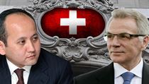 Kazašský oligarcha Muchtar Abljazov (vlevo) a jeho příbuzný Viktor Chrapunov. Kazašský oligarcha Muchtar Abljazov (vlevo) a jeho příbuzný Viktor Chrapunov.