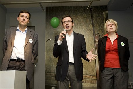 Senátní a komunální volby 2010: volební táb Strany zelených.