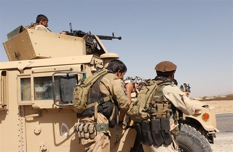 Afghántí vojáci v bitv o msto Kunduz.