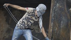 Palestinec pi nepokojích.
