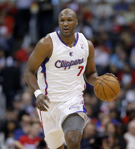 Lamar Odom jet v dresu Los Angeles Clippers.