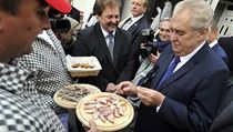 Prezident Milo Zeman v rmci nvtvy Zlnskho kraje do eznictv a...
